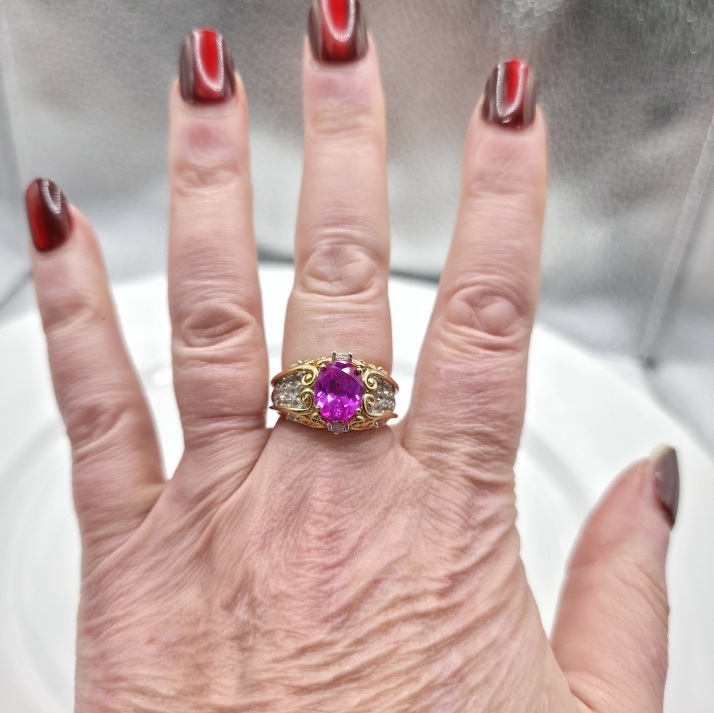 Victoria Wieck Lab Created Pink Ruby - Picture 8 of 9